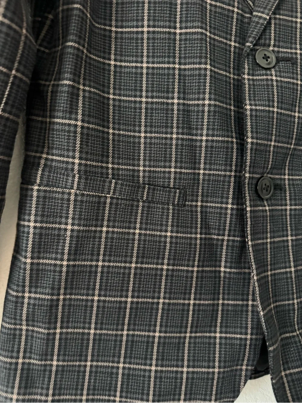 Cat & Jack Charcoal Plaid Kids Blazer